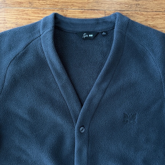 Uniqlo x Needles, Fleece Cardigan, Gray, Butterfly Logo, Medium - Picture 3 of 8